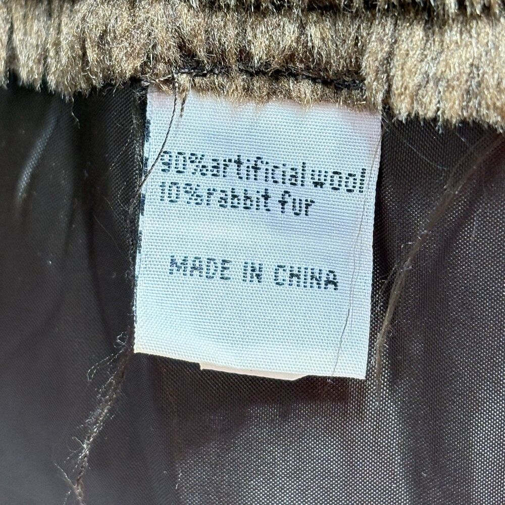 VTG Cache Penny Lane Suede Faux Fur Trim Boho Afghan Toggle Jacket Women’s 6 - Picture 12 of 15